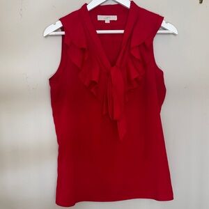 LOFT Women's Scarlet Ruffle Blouse